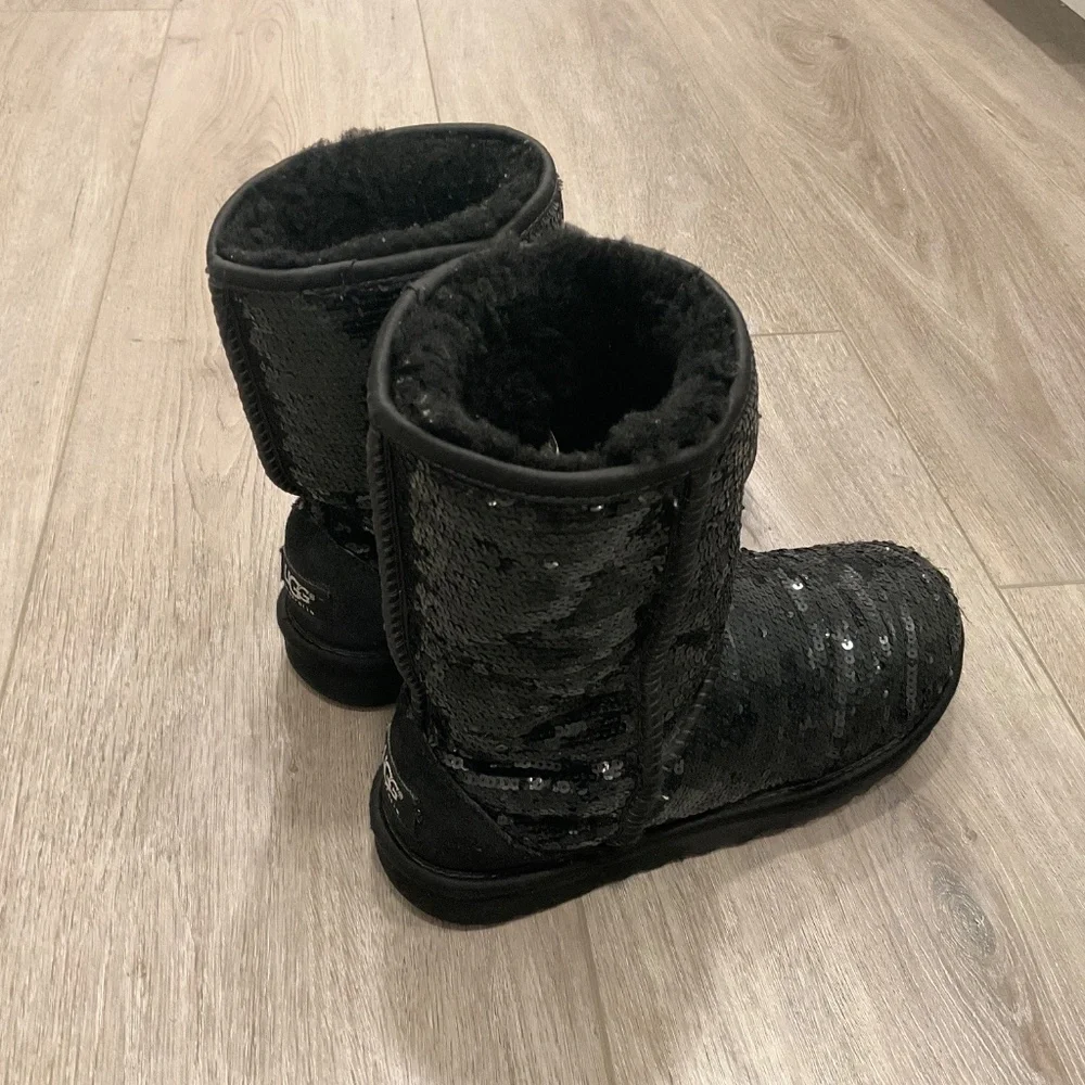 UGG Black Sequins Boots Size 7